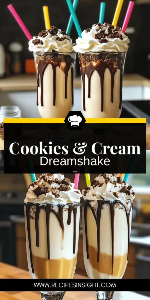 Indulge in the rich, creamy goodness of the Creamy Cookies and Cream Dreamshake, a delightful treat perfect for any occasion! With just a few simple ingredients like vanilla ice cream and chocolate sandwich cookies, you can create this mouthwatering milkshake in minutes. Ideal for summer gatherings, movie nights, or just a sweet craving, this treat is sure to impress family and friends. Click through to discover the easy recipe and let your taste buds celebrate!