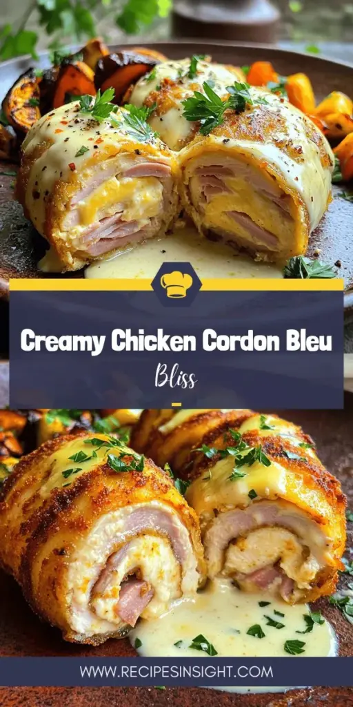 Discover the ultimate comfort food with this deliciously creamy Chicken Cordon Bleu recipe! Perfectly rolled chicken breasts filled with savory ham and Swiss cheese, all topped with a rich, velvety sauce that elevates this classic dish to new heights. Whether it's for a family dinner or a special occasion, this step-by-step guide makes it easy to impress your guests or treat yourself. Click through to explore the full recipe and unleash your inner chef!