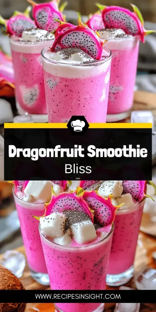 Unleash the power of dragon fruit with this delightful Dragonfruit Delight Smoothie Recipe! Bursting with flavor and packed with nutrients, this smoothie combines creamy Greek yogurt, frozen banana, and refreshing coconut water for a nourishing treat. Perfect for breakfast or a mid-afternoon boost, it's as good for your taste buds as it is for your health. Discover the recipe now and blend your way to a deliciously vibrant drink! Click to explore the full recipe!