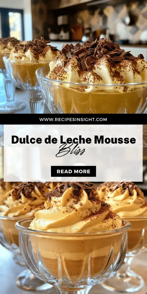 Satisfy your sweet tooth with the heavenly Dulce de Leche Mousse Delight! This creamy dessert is a perfect blend of rich dulce de leche, airy whipped cream, and fluffy egg whites, making it an indulgent treat for any occasion. Whether it's a dinner party or a cozy night in, this mousse will impress your guests and elevate your dessert game. Click to discover the simple recipe and create this delightful treat today!