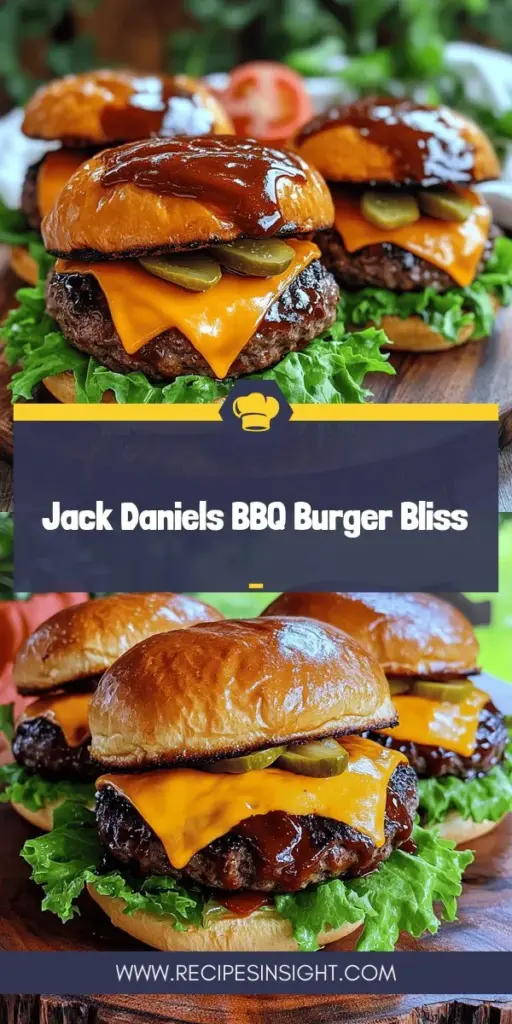 Elevate your summer cookouts with the irresistible Jack Daniels BBQ Burger! This gourmet delight combines juicy beef patties with the rich, smoky sweetness of Jack Daniels BBQ sauce, creating an unforgettable flavor experience. Perfect for both novice cooks and grilling pros, this recipe simplifies gourmet cooking at home. Click to explore step-by-step instructions and tips to impress your guests with a burger that's a cut above the rest!