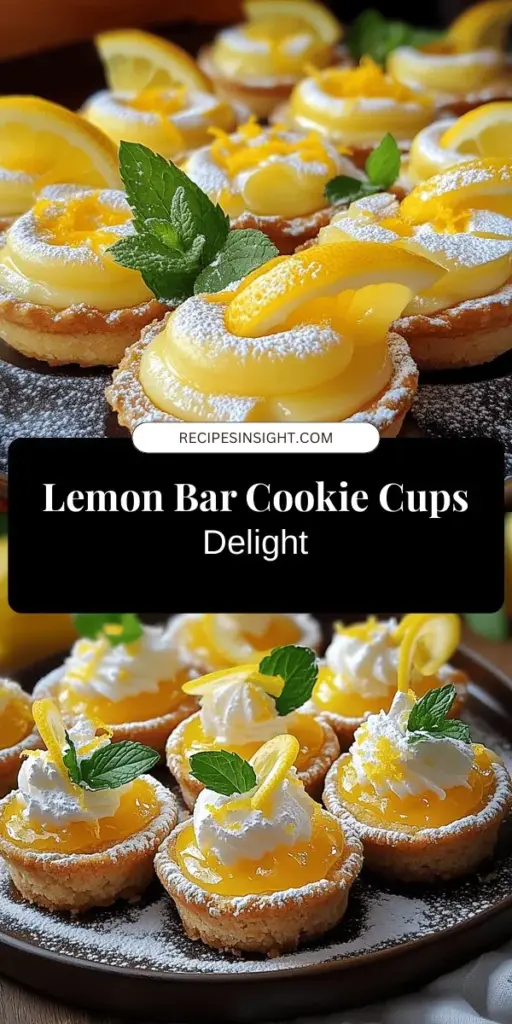 Satisfy your sweet tooth with Lemon Bar Cookie Cups, the ultimate treat that combines a buttery cookie crust with zesty lemon filling. Perfect for any occasion, these easy-to-make dessert cups will impress your guests and brighten your gatherings. Discover step-by-step instructions, helpful tips, and how to elevate your presentation for a show-stopping dessert. Click through for the full recipe and start baking these delightful lemon treats today!