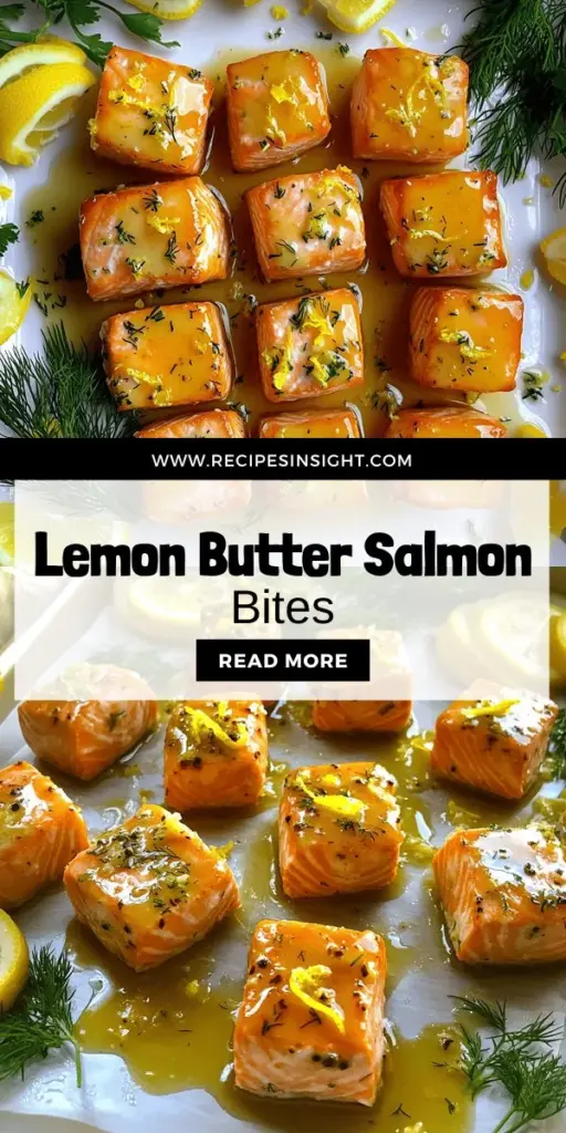 Indulge in the delightful flavors of Savory Lemon Butter Salmon Bites, a dish that beautifully balances nutrition and taste. This easy-to-follow recipe highlights fresh salmon, zesty lemon, and rich butter, resulting in a gourmet experience right at home. Perfect for weeknight dinners or elegant gatherings, these bites are sure to impress! Click through to discover the simple steps and elevate your cooking game with this must-try seafood dish.