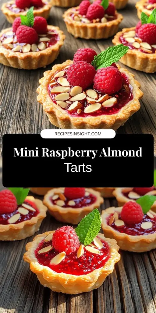 Indulge in the delightful world of desserts with these Mini Raspberry Almond Tarts! Perfect for any gathering, these tarts combine the sweet-tart flavors of fresh raspberries with the nutty goodness of almond flour in a tender crust. Easy to make and visually stunning, they are great for parties or an afternoon treat. Click through to explore the full recipe and impress your guests with this charming dessert!