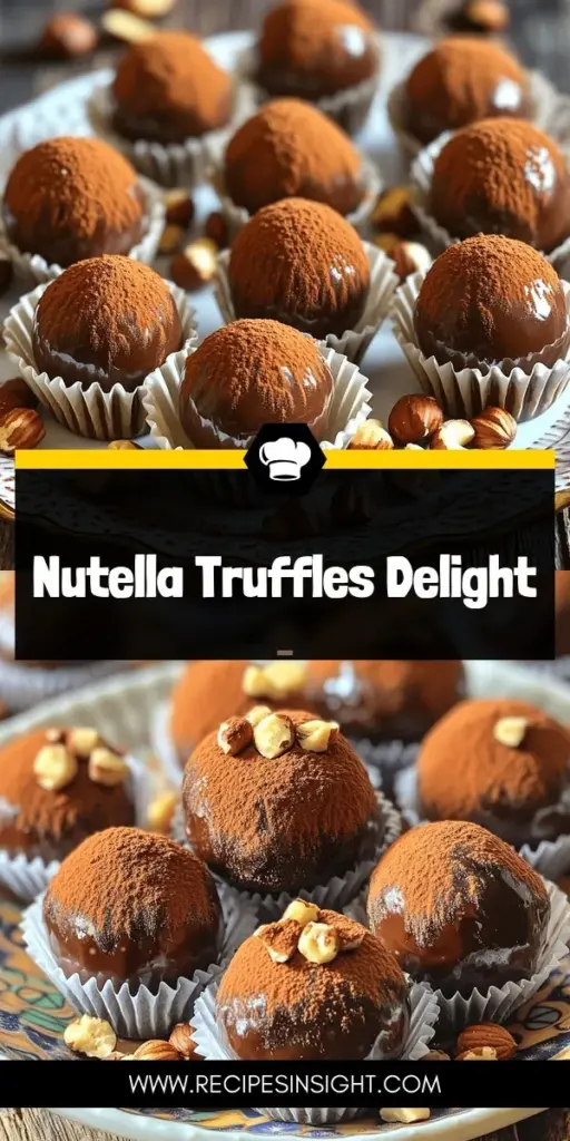 Indulge your sweet tooth with these irresistible Nutella Dreamy Truffles! This simple recipe transforms rich Nutella, graham crackers, and creamy cheese into decadent bites coated in smooth chocolate. Perfect for gatherings or as a delightful treat for yourself, these truffles are easy to customize and present beautifully. Dive into the step-by-step guide and discover how to make your own dreamy treats that will wow everyone. Click through for the full recipe now!