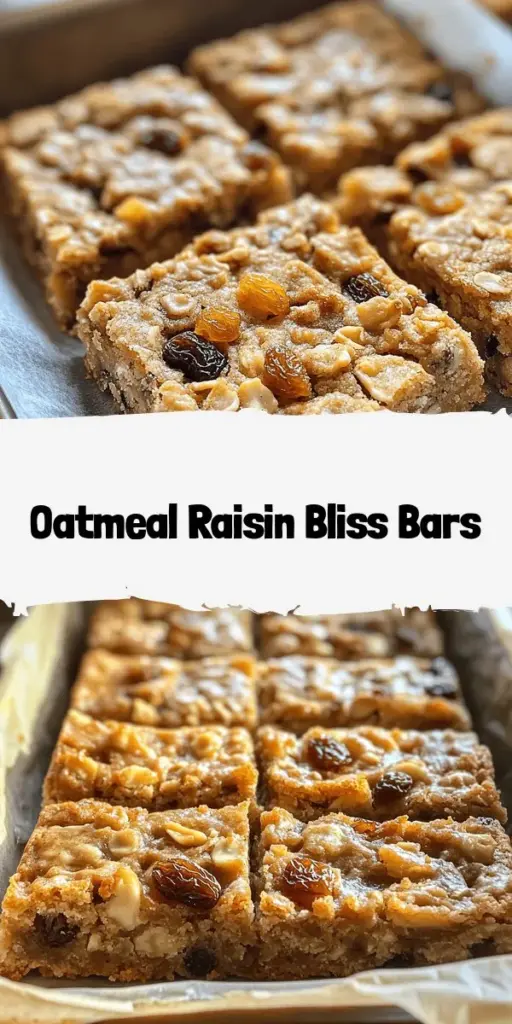 Satisfy your sweet tooth with chewy oatmeal raisin cookie bars that combine wholesome oats and sweet raisins in a convenient bar form! This easy recipe offers a delicious twist on the classic cookie, making it perfect for snacks or gatherings. Discover how to create these delightful treats that are both comforting and nostalgic. Click through to explore the recipe and bring a little sweetness to your day!