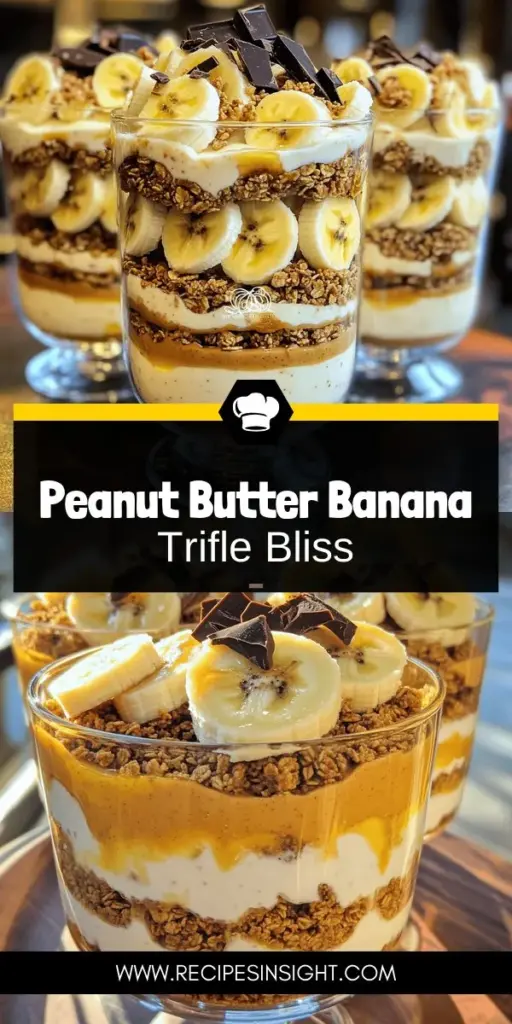 Satisfy your sweet tooth with the Peanut Butter Banana Bliss Trifle, a delightful dessert that combines creamy peanut butter, ripe bananas, and crunchy granola for a perfect blend of flavors. This easy no-bake recipe is ideal for any occasion, from casual gatherings to festive celebrations. Discover step-by-step instructions to create this beautiful layered treat and impress your guests. Click through to explore the recipe and indulge in this blissful dessert today!