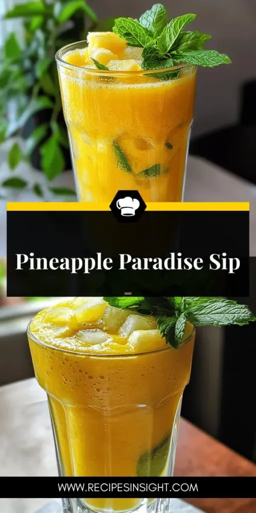 Escape to a tropical paradise with Tropical Pineapple Bliss, a refreshing drink that combines sweet pineapple, hydrating coconut water, zesty lime, and a hint of ginger for a delightful twist. Perfect for summer gatherings or a refreshing afternoon treat, this recipe celebrates vibrant flavors and fresh ingredients packed with health benefits. Ready to sip on some sunshine? Click to explore the full recipe and bring the tropics to your kitchen!