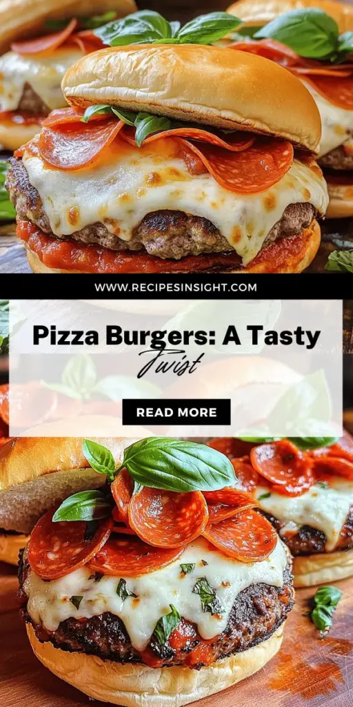 Craving a delicious blend of two favorite foods? Discover the mouthwatering world of Pizza Burgers! This easy-to-make recipe combines tender ground beef, zesty marinara sauce, gooey mozzarella, and your favorite pizza toppings into one irresistible patty. Perfect for family dinners or casual gatherings, Pizza Burgers bring comfort and excitement to the table. Click through to unlock the full recipe and impress everyone with this tasty fusion dish!