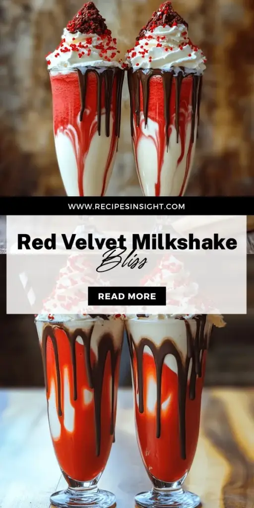 Satisfy your sweet cravings with the delicious Red Velvet Indulgence Milkshake! This creamy dessert combines the beloved flavors of red velvet cake with ice cream for a visually stunning and indulgent treat. Perfect for parties or a special self-care day, this milkshake is easy to make and even easier to enjoy. Click through to discover the full recipe and step-by-step instructions to bring this decadent delight to life!