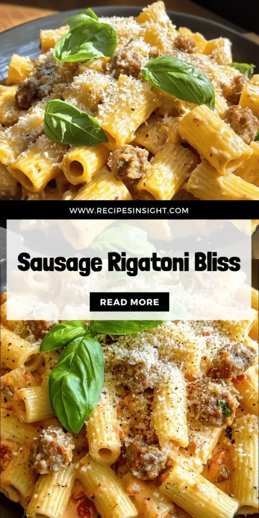 Indulge in the ultimate comfort food with this Creamy Sausage Rigatoni recipe that combines hearty Italian sausage and a luscious creamy sauce. Perfect for weeknight meals or special gatherings, this dish is easy to prepare with simple ingredients. Each bite offers rich flavors and satisfying textures that will have everyone asking for seconds. Click through to explore the full recipe and bring this Italian delight to your dinner table!