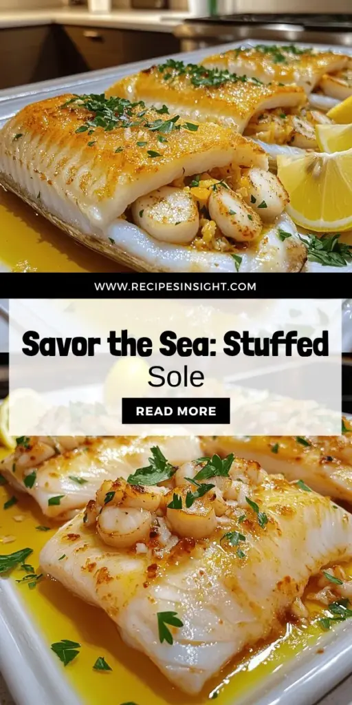 Bring the taste of the ocean to your kitchen with Ocean's Delight: Stuffed Sole with Scallops and Crabmeat. This elegant dish features tender sole fillets stuffed with a rich mix of succulent scallops and sweet crabmeat, perfect for impressing guests or enjoying a cozy dinner at home. Dive into this simple recipe and discover how to create a memorable seafood experience. Click through to explore the full recipe and elevate your culinary skills today!