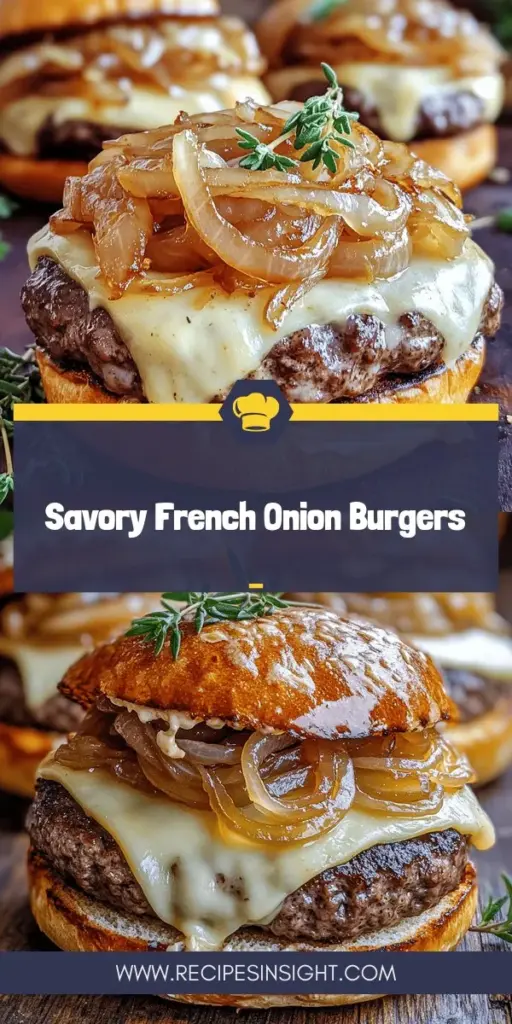 Savor the taste of a French onion burger, a delicious twist on a classic favorite that brings the comfort of French onion soup straight to your plate. This gourmet burger is loaded with caramelized onions, melted cheese, and a hint of beef broth, all nestled in buttery brioche buns. Perfect for any meal, this recipe is simple to make and will have everyone asking for seconds. Click through to discover the full recipe and elevate your burger game today!