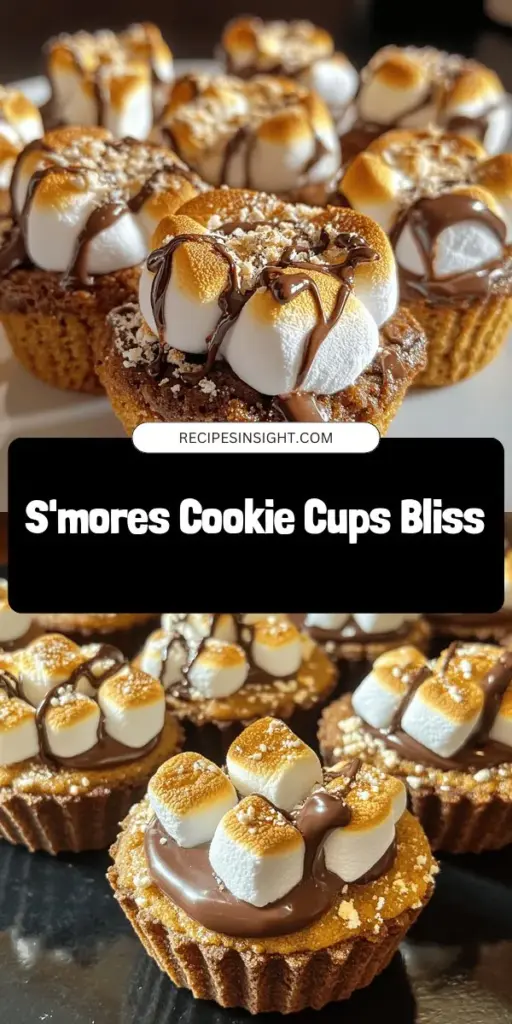 Indulge in the ultimate treat with S'mores Cookie Cups, a delightful twist on the classic campfire favorite! These soft, chewy cookie cups are filled with gooey marshmallows and rich chocolate, bringing the nostalgia of s'mores to your kitchen without the campfire hassle. Perfect for sharing and easy to make, this recipe will surely impress friends and family. Click through to explore the full recipe and bring this scrumptious dessert to life today!