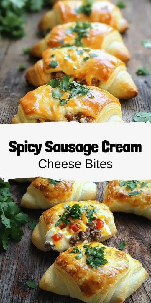 Discover the ultimate appetizer with our Spicy Rotel Sausage & Cream Cheese Crescents recipe! Perfect for game days or any gathering, these fluffy crescent rolls are filled with a savory sausage mixture, rich cream cheese, and zesty Rotel tomatoes. They are easy to make and guaranteed to impress your guests. Ready to elevate your snack game? Click through for the full recipe and tips to create these mouthwatering bites that everyone will love!