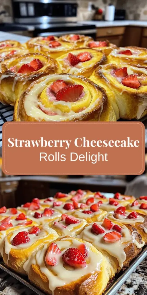 Get ready to indulge in the ultimate dessert experience with Homemade Strawberry Cheesecake Sweet Rolls! This easy recipe combines fluffy rolls with a creamy strawberry cheesecake filling and a decadent cream cheese glaze. Perfect for brunch or a special treat, these rolls are both delightful and impressive. Discover the joy of baking from scratch and treat yourself to this mouthwatering delight. Click through to explore the full recipe and start your baking adventure!