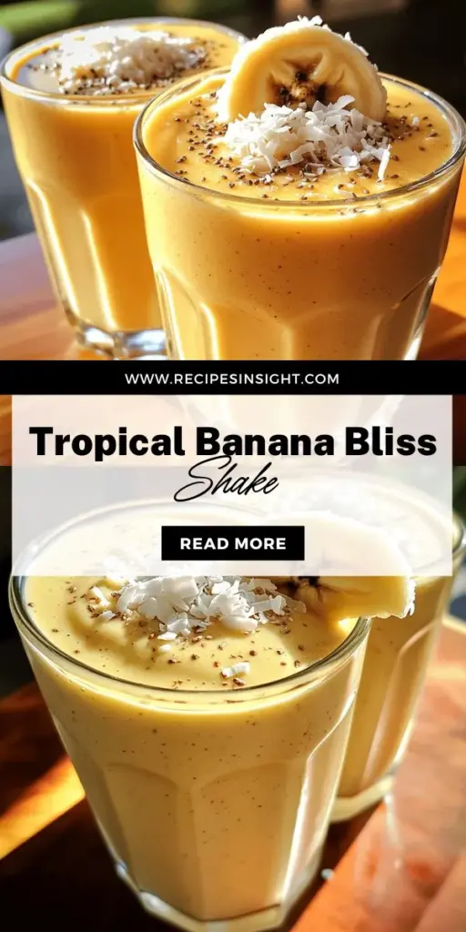 Indulge in the vibrant flavors of the Tropical Banana Bliss Milkshake, a refreshing and nutritious beverage perfect for breakfast or a midday snack. This creamy drink blends ripe bananas and creamy coconut milk, offering a delightful taste and health benefits like heart support and energy boost. Explore the recipe to customize your shake with almond milk, natural sweeteners, and even tropical fruit additions. Click through to discover how to create this delicious choice for a refreshing treat!