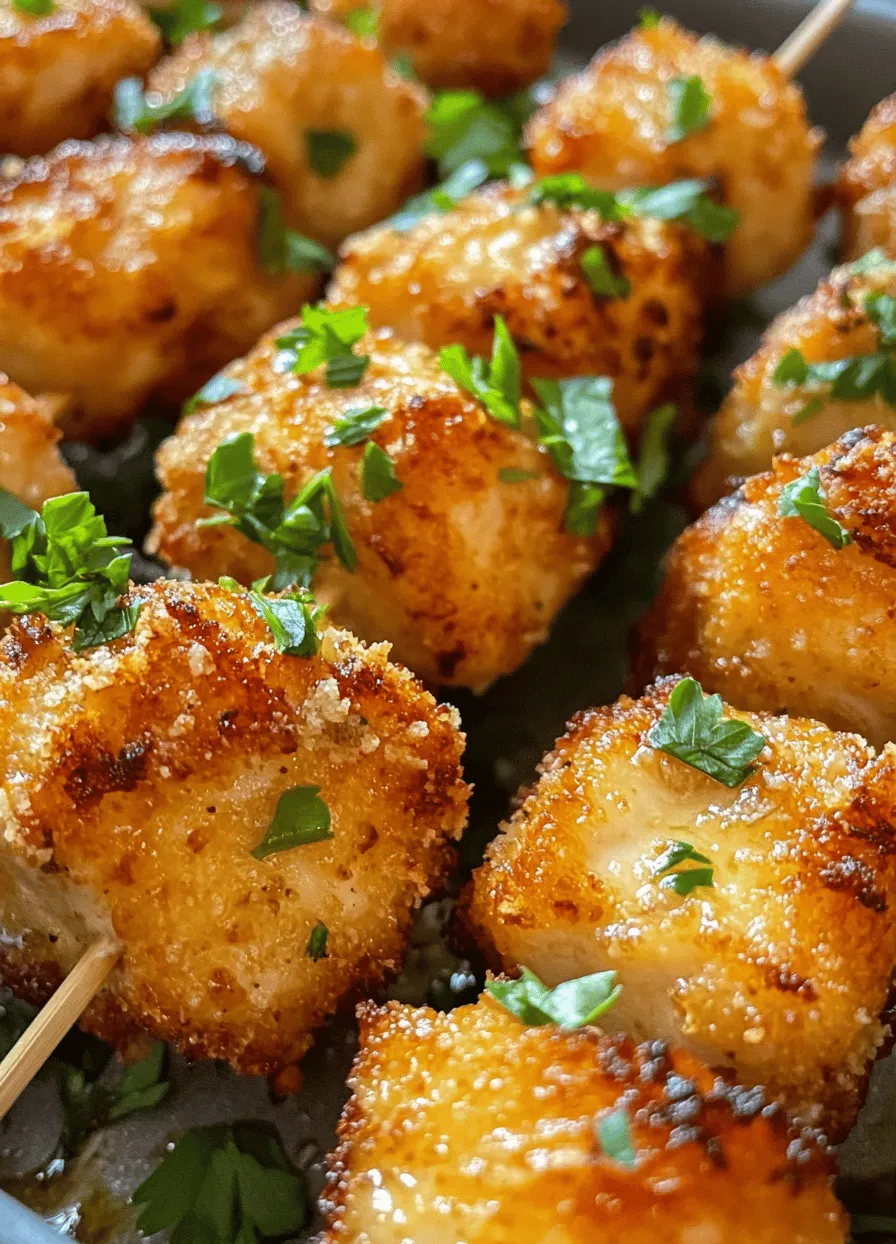 If you're searching for a quick and delectable dish that will tantalize your taste buds, look no further than Air Fryer Garlic Parmesan Chicken Skewers. This recipe combines succulent chicken breast pieces marinated in a flavorful garlic and Parmesan mixture, then cooked to perfection in an air fryer. It’s not just a meal; it's an experience that offers the perfect balance of flavor and texture. The appeal of this dish lies not only in its mouthwatering taste but also in its simplicity and health benefits, making it an ideal choice for busy weeknights or casual gatherings with friends.