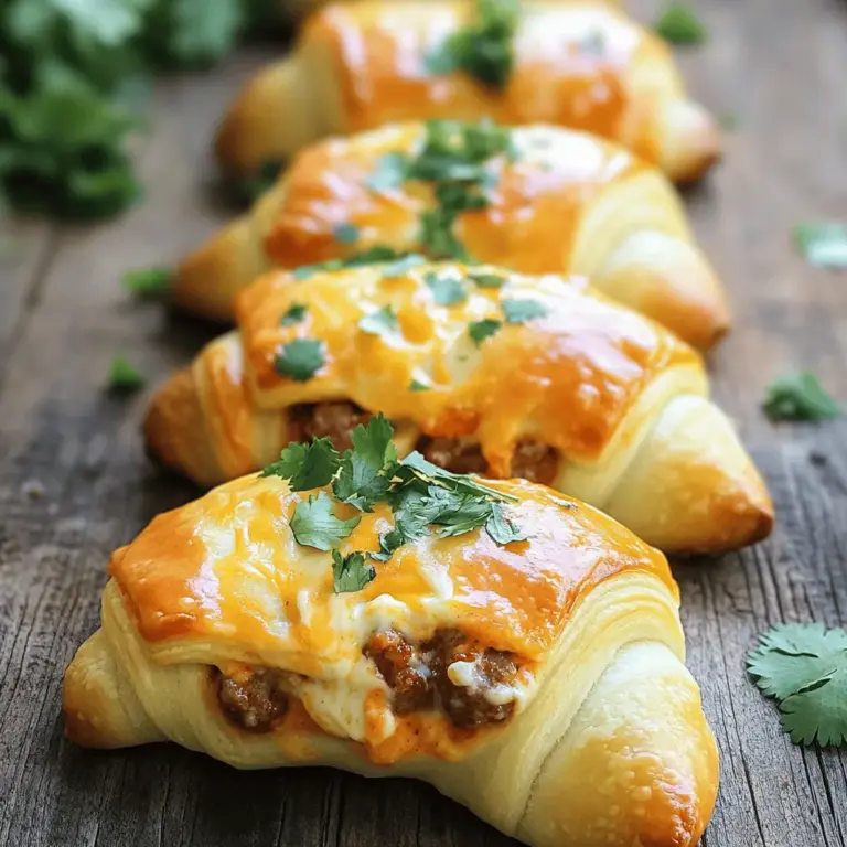 When it comes to easy yet delicious appetizers, few dishes can compete with the delightful combination of Spicy Rotel Sausage and Cream Cheese Crescents. This recipe is an excellent choice for any gathering, from casual get-togethers to formal parties, and it shines particularly bright during game days. The allure of these crescents lies in their perfect blend of flavors: the spicy, savory sausage paired with rich cream cheese and zesty tomatoes creates a mouthwatering harmony that is both satisfying and addictively tasty.