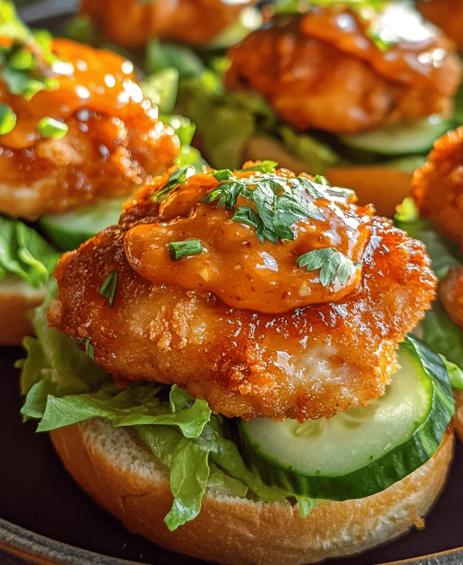 Bang Bang Chicken Sliders are a mouthwatering twist on traditional sliders, offering a perfect blend of spicy, creamy, and tangy flavors. These delectable bites are not just a meal; they are an experience, ideal for gatherings, parties, or a quick family dinner. The appeal of sliders lies in their versatility and ease of consumption, making them a favorite choice for entertaining guests or enjoying a casual meal. Each bite of a Bang Bang Chicken Slider is bursting with flavor and texture, from the crispy chicken to the creamy sauce, creating a delightful contrast that keeps you coming back for more.