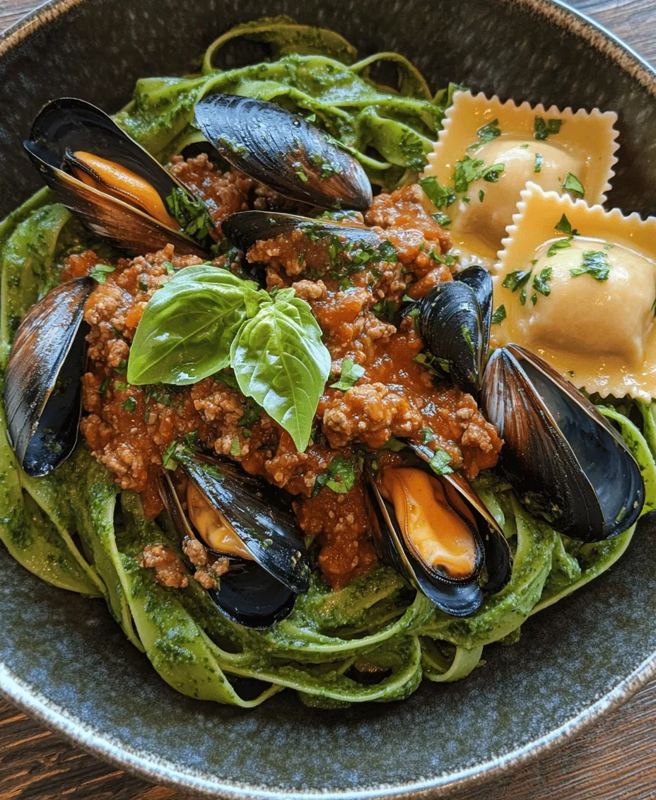 To create a dish as dynamic as Spinach Fettuccine with Lobster Ravioli, Mussels, and Meat Sauce, it is essential to understand the ingredients that make it so special. Each component plays a vital role in contributing to the overall flavor and texture of the dish.