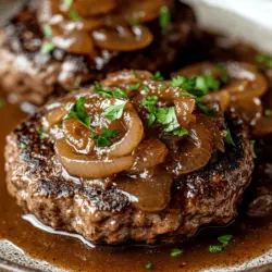 Hamburger steaks have long been a cherished staple of home-cooked meals, providing a delightful combination of savory beef flavors paired with rich, comforting sauces. This Juicy Hamburger Steak with Savory Onion Gravy recipe is a perfect example of how simple ingredients can come together to create a satisfying dish that evokes nostalgia and comfort. Whether you grew up savoring this dish or are trying it for the first time, it promises a hearty meal that can be prepared in just 30 minutes. In this article, we will delve into the steps for creating this delicious hamburger steak, explore its comforting historical roots, and provide insights into the quality ingredients that contribute to its remarkable flavor.