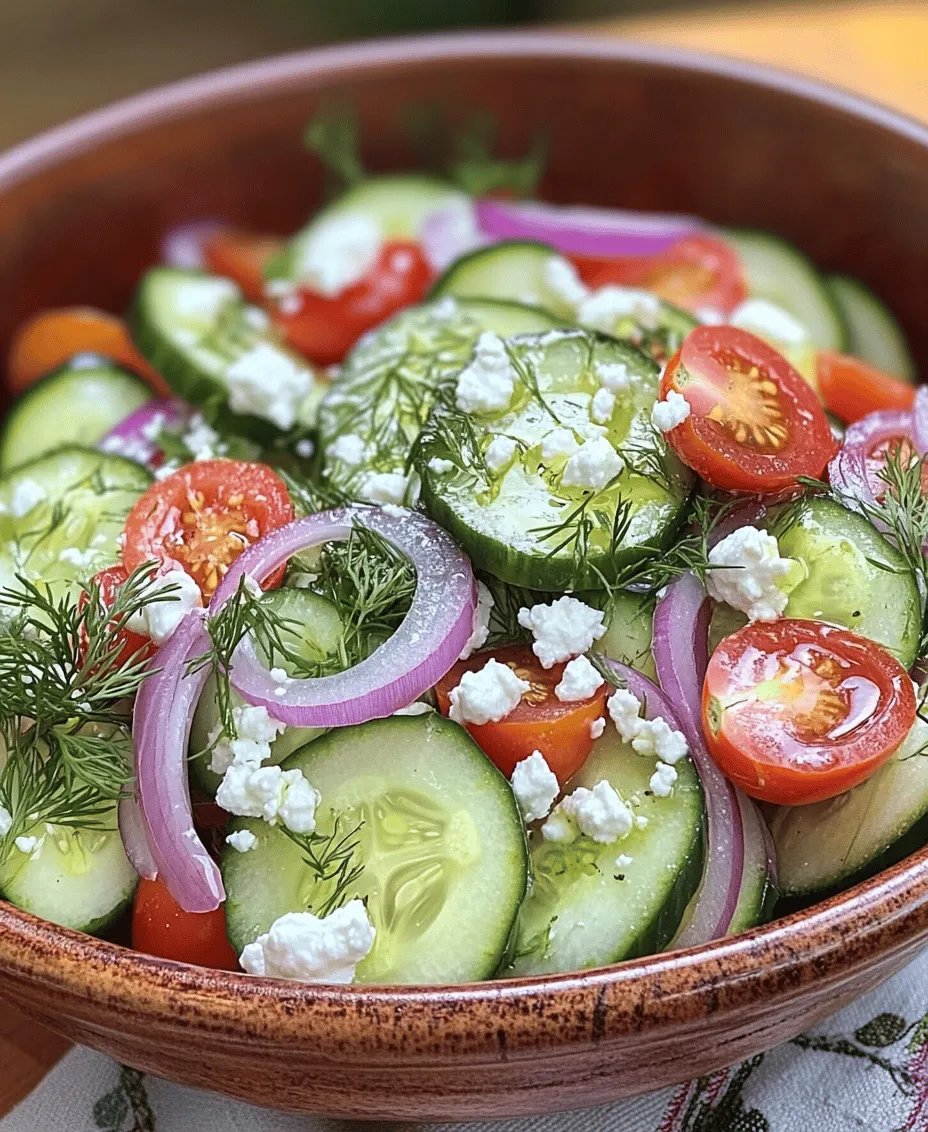 As the temperatures rise and the sun shines brighter, the appeal of fresh salads becomes irresistible. These vibrant dishes not only provide a refreshing reprieve from the heat but also pack a punch of nutrients that our bodies crave during the warmer months. One of the standout salads that embodies the essence of summer is the Refreshing Cucumber Delight. This delightful salad combines crisp cucumbers, zesty red onions, juicy cherry tomatoes, and aromatic dill, all brought together with a tangy dressing that makes every bite a celebration of flavor.