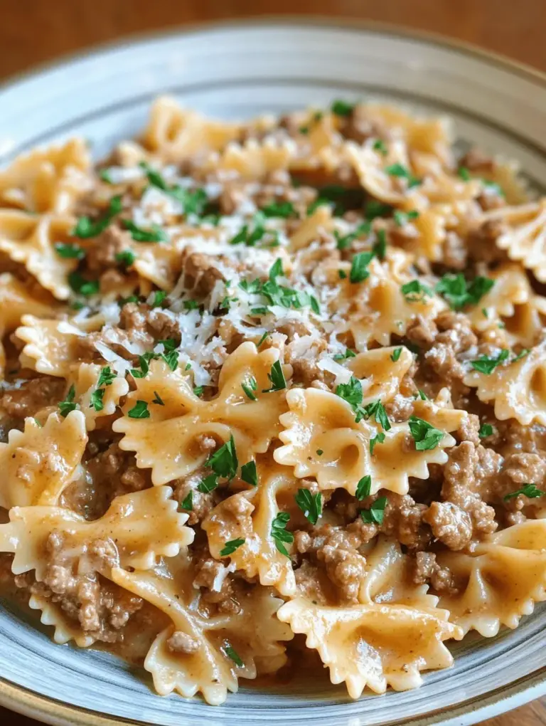 When it comes to comfort food, few dishes can compete with a hearty pasta meal. One such dish that embodies the essence of comfort is the Creamy Bowtie Beef Delight. This dish, with its delightful blend of bowtie pasta and savory ground beef enveloped in a rich, creamy sauce, is sure to satisfy any hunger pang and warm the soul. As you dive into this recipe, you’ll discover not only how to create a satisfying meal but also why creamy pasta dishes hold a special place in our hearts and kitchens.