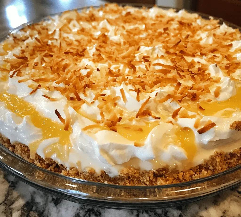 Welcome to the world of indulgent desserts, where flavor meets creativity, and every bite is a celebration. Today, we're diving into the delightful realm of the <strong>Tropical Bliss Coconut Cream Pie</strong>—a luscious dessert that captures the essence of a sun-kissed tropical paradise. This pie is more than just a sweet treat; it’s a sensory experience that marries rich creaminess with the vibrant flavors of coconut, making it an ideal centerpiece for both special occasions and everyday indulgences.” /></p>
</p>
<h3>Tips for Achieving a Smooth, Creamy Filling</h3>
</p>
<p>Creating a smooth and creamy filling for your Tropical Bliss Coconut Cream Pie is essential for a delightful dessert experience. Here are some helpful tips to ensure your filling turns out perfectly every time:</p>
</p>
<p>1. <strong>Use Fresh Ingredients</strong>: Fresh coconut milk and cream (ideally from a can for richness) provide a deep, authentic flavor. Avoid using shelf-stable coconut products, as they may contain additives that affect the texture.</p>
</p>
<p>2. <strong>Whisk Vigorously</strong>: As you combine the dry ingredients with the wet ingredients, use a whisk to ensure that there are no lumps. This is particularly important when incorporating cornstarch into the mixture, as it can clump if not properly mixed.</p>
</p>
<p>3. <strong>Cook Over Medium Heat</strong>: When heating the filling mixture, keep the heat at medium. Cooking it too quickly can result in a gritty texture, as the cornstarch needs time to activate and thicken properly.</p>
</p>
<p>4. <strong>Constant Stirring</strong>: Stir the filling continuously as it thickens to prevent it from sticking to the bottom of the pan. This also helps to incorporate air, making the filling light and creamy.</p>
</p>
<p>5. <strong>Cool Gradually</strong>: Once the mixture is thickened, remove it from heat and let it cool slightly before pouring it into the crust. This step helps to maintain the smooth texture and prevent it from becoming rubbery.</p>
</p>
<h3>Assembling Your Tropical Bliss Coconut Cream Pie</h3>
</p>
<p>Now that your filling is ready, it’s time to bring your Tropical Bliss Coconut Cream Pie together.</p>
</p>
<p>1. <strong>Pouring and Smoothing the Filling</strong>: Carefully pour the cooled coconut filling into the prepared pie crust. Use a spatula to smooth the filling out evenly, ensuring it reaches the edges of the crust. Gently tap the pie on the counter to remove any air bubbles trapped within the filling.</p>
</p>
<p>2. <strong>Covering and Chilling the Pie</strong>: Once the filling is smooth and even, cover the pie with plastic wrap. Make sure the wrap touches the surface of the filling to prevent a skin from forming as it chills. This step is crucial for achieving that velvety finish.</p>
</p>
<p>3. <strong>Chilling Duration</strong>: Allow the pie to chill in the refrigerator for at least 4 hours, although overnight is preferable. This duration allows the filling to set properly, resulting in a firm yet creamy texture. Additionally, chilling enhances the flavors, making each bite a refreshing tropical experience.</p>
</p>
<h3>Whipped Topping: The Finishing Touch</h3>
</p>
<p>A generous dollop of whipped topping adds a luxurious finish to your Tropical Bliss Coconut Cream Pie. Here’s how to whip it up:</p>
</p>
<p>1. <strong>Ingredients</strong>: Gather the following ingredients:</p>
<p>– 1 cup heavy cream</p>
<p>– 2 tablespoons powdered sugar</p>
<p>– 1 teaspoon vanilla extract</p>
</p>
<p>2. <strong>Step-by-Step Guide to Whipping Cream</strong>:</p>
<p>– <strong>Chill Your Equipment</strong>: For best results, chill your mixing bowl and beaters for about 15 minutes in the freezer before whipping.</p>
<p>– <strong>Combine Ingredients</strong>: Add the heavy cream, powdered sugar, and vanilla extract to the chilled bowl.</p>
<p>– <strong>Whip to Peaks</strong>: Using an electric mixer, beat the mixture on medium-high speed until soft peaks form. Be careful not to over-whip, as this can turn the cream grainy; you want it to be smooth and fluffy.</p>
</p>
<p>3. <strong>Applying the Whipped Topping</strong>: Once your pie has set, spoon or pipe the whipped topping over the surface of the pie. Start from the outer edge and work your way towards the center for a beautiful presentation. If you’re feeling creative, use a piping bag fitted with a decorative tip to add swirls or rosettes of whipped cream.</p>
</p>
<h3>Garnishing Your Coconut Cream Pie</h3>
</p>
<p>Presentation is key when it comes to desserts, and garnishing your Tropical Bliss Coconut Cream Pie can elevate its appearance and taste.</p>
</p>
<p>1. <strong>Options for Garnishing</strong>:</p>
<p>– <strong>Toasted Coconut Flakes</strong>: Lightly toast coconut flakes in a dry skillet over medium heat until golden brown. Sprinkle these over the whipped topping for added texture and flavor.</p>
<p>– <strong>Tropical Fruits</strong>: Slices of fresh fruit like mango, kiwi, or pineapple can complement the coconut flavor. Arrange them artistically on top of the whipped cream for a colorful display.</p>
</p>
<p>2. <strong>Suggestions for Presentation</strong>: Serve your pie on a decorative dessert platter. Consider adding a few mint leaves or edible flowers around the pie for a fresh, elegant touch. This not only enhances the visual appeal but also adds a hint of color that draws the eye.</p>
</p>
<h3>Nutritional Information and Serving Suggestions</h3>
</p>
<p>When it comes to enjoying your Tropical Bliss Coconut Cream Pie, it’s good to have an idea of the nutritional aspects, as well as when to serve it.</p>
</p>
<p>1. <strong>Nutritional Overview</strong>:</p>
<p>– Calories per slice (1/8 of pie): Approximately 350 calories</p>
<p>– Total fat: 24g</p>
<p>– Saturated fat: 16g</p>
<p>– Carbohydrates: 32g</p>
<p>– Sugars: 18g</p>
<p>– Protein: 3g</p>
</p>
<p>Keep in mind that these values may vary based on the specific ingredients used and the size of the slices.</p>
</p>
<p>2. <strong>Serving Ideas</strong>: This pie is perfect for a variety of occasions:</p>
<p>– <strong>Summer Parties</strong>: Its tropical flavors make it a refreshing choice for outdoor gatherings.</p>
<p>– <strong>Holiday Gatherings</strong>: Delight your guests at Thanksgiving or Christmas with this unique dessert.</p>
<p>– <strong>Celebrations</strong>: Birthdays, anniversaries, or any special occasion can be made sweeter with a slice of this pie.</p>
</p>
<h3>Conclusion</h3>
</p>
<p>Creating and enjoying a Tropical Bliss Coconut Cream Pie is truly a rewarding experience. The process of blending rich coconut flavors with a creamy filling, topped off with fluffy whipped cream, is one that brings joy to both the baker and the eaters alike.</p>
</p>
<p>We encourage you to share the delightful experience of making this pie with family and friends, as the joy of baking is best when shared. Whether you’re a seasoned baker or trying your hand at pie-making for the first time, this dessert is sure to impress with its unique flavors and textures.</p>
</p>
<p>So grab your ingredients, roll up your sleeves, and prepare to indulge in a slice of tropical paradise. Enjoy the journey of creating this delicious dessert and the smiles it brings to those you share it with.</p>
</div>