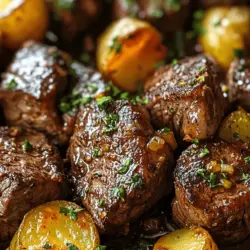 When it comes to comfort food, few combinations can rival the classic pairing of steak and potatoes. Enter Garlic Butter Steak Bites and Potatoes, a dish that not only embraces this timeless duo but elevates it with rich flavors and satisfying textures. Imagine tender, juicy bites of steak seared to perfection, nestled alongside golden, crispy baby potatoes, all enveloped in a luscious garlic butter sauce. This dish is perfect for those who crave a hearty meal that’s both comforting and indulgent.