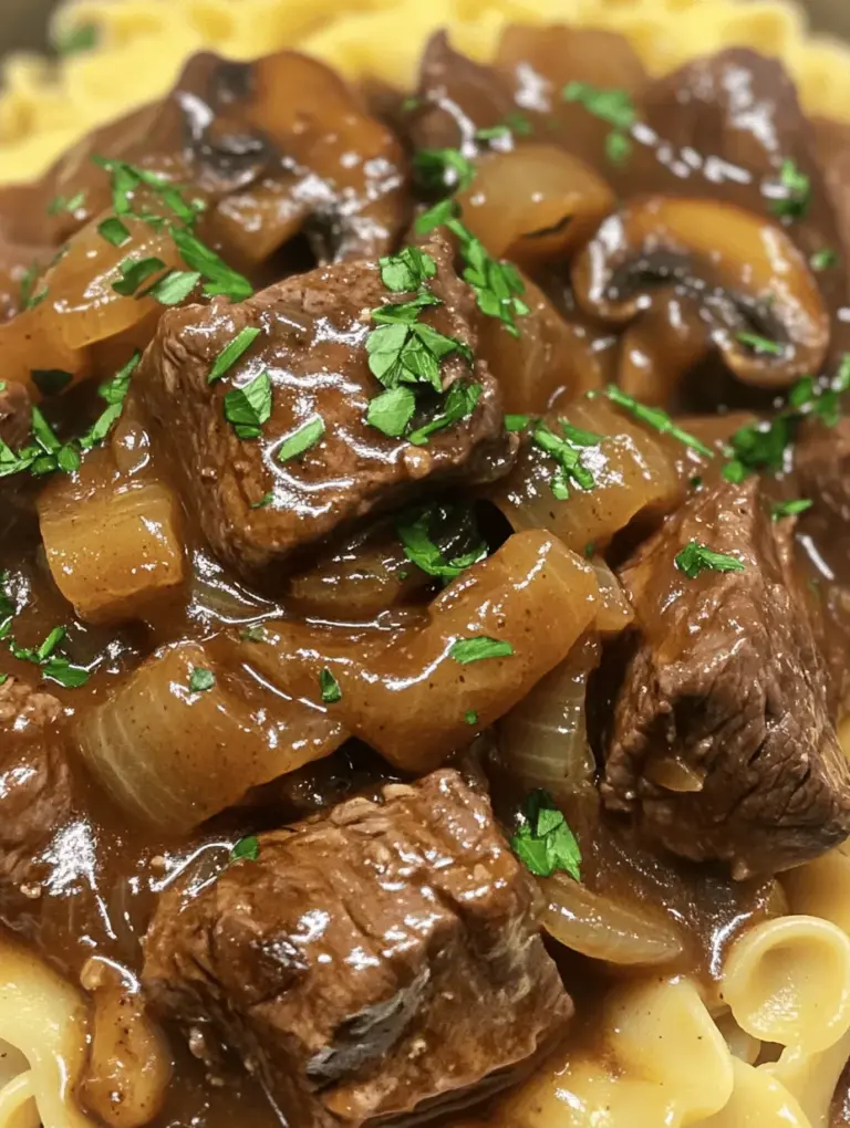 If you're searching for a comforting, hearty dish that is perfect for family dinners or special occasions, look no further than savory beef tips in rich gravy. This dish combines tender beef, savory seasonings, and a luscious gravy that coats each morsel, resulting in a meal that is both satisfying and indulgent. The appeal of this recipe lies not only in its rich flavors and textures but also in its ability to evoke feelings of home and warmth. Each bite transports you to a cozy kitchen where delicious aromas fill the air, making it a fantastic choice for home cooks looking to impress their loved ones.