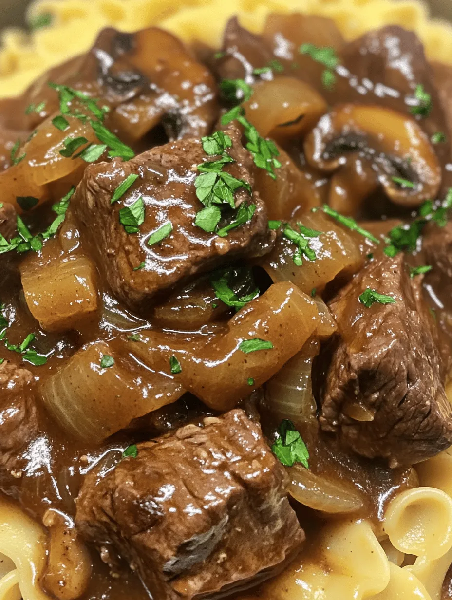 If you're searching for a comforting, hearty dish that is perfect for family dinners or special occasions, look no further than savory beef tips in rich gravy. This dish combines tender beef, savory seasonings, and a luscious gravy that coats each morsel, resulting in a meal that is both satisfying and indulgent. The appeal of this recipe lies not only in its rich flavors and textures but also in its ability to evoke feelings of home and warmth. Each bite transports you to a cozy kitchen where delicious aromas fill the air, making it a fantastic choice for home cooks looking to impress their loved ones.