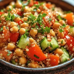 If you're on the hunt for a refreshing, nutritious dish that can easily become a staple in your kitchen, look no further than Nutty Quinoa & Chickpea Delight. This vibrant salad serves as a delightful mix of textures and flavors, making it an excellent choice for those who prioritize health without sacrificing taste. Packed with protein, fiber, and essential nutrients, this dish not only satisfies your hunger but also nourishes your body.