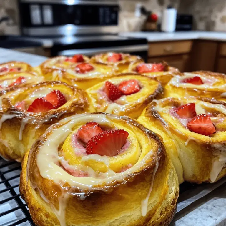 There's something undeniably delightful about the combination of sweet rolls and cheesecake, especially when strawberries are involved. Imagine biting into a soft, fluffy roll filled with a rich, creamy strawberry cheesecake filling, topped with a luscious cream cheese glaze. This recipe for Homemade Strawberry Cheesecake Sweet Rolls brings together the best of both worlds, creating a decadent treat that is sure to satisfy your cravings for something sweet and comforting.