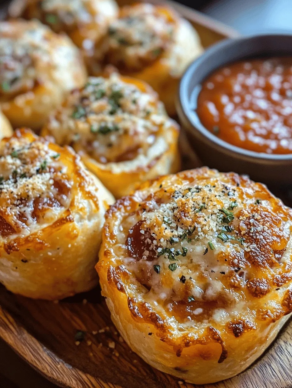 One of the standout features of Cheesy Pepperoni Rolls is the use of refrigerated pizza dough. This convenient ingredient saves time and effort, allowing you to whip up a batch of these rolls in no time. The texture of refrigerated pizza dough is perfectly suited for rolling, providing a slightly chewy exterior that contrasts beautifully with the gooey filling. It serves as an ideal base, easily accommodating the rich flavors of cheese and pepperoni while baking to a golden perfection.