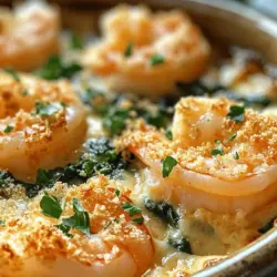 Garlic Shrimp Gratin is a classic dish that captures the essence of comfort food while showcasing the elegance of seafood. This dish is a wonderful blend of succulent shrimp, aromatic garlic, and creamy cheese, creating a rich flavor profile that is both indulgent and satisfying. The appeal of Garlic Shrimp Gratin lies not only in its delightful taste but also in its ease of preparation, making it an ideal choice for both novice cooks and seasoned chefs alike. Whether you are hosting a dinner party, celebrating a special occasion, or simply treating yourself to a gourmet meal at home, this dish is sure to impress.