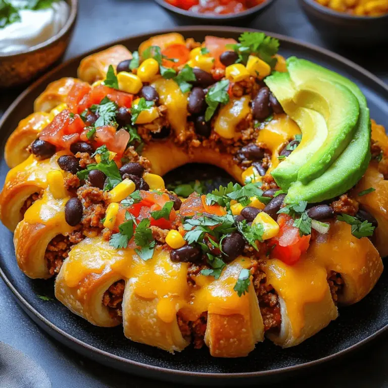 If you're on the lookout for a creative and delicious dinner option that will excite your family and friends, look no further than the Turkey Taco Ring. This innovative dish takes the classic flavors of tacos and wraps them in the flaky, buttery embrace of crescent roll dough, creating a fun and visually appealing centerpiece for any meal. Perfect for families, parties, or casual get-togethers, the Turkey Taco Ring offers a delightful twist that is sure to please even the pickiest eaters.