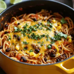 In today’s fast-paced world, finding a meal that is both quick to prepare and delicious can be a challenge, especially on busy weeknights. Enter One Pot Taco Spaghetti—a culinary delight that merges the beloved flavors of tacos with the comforting familiarity of spaghetti. This dish not only satisfies hunger but also brings a unique twist to traditional pasta meals, making it a go-to option for families and individuals alike.