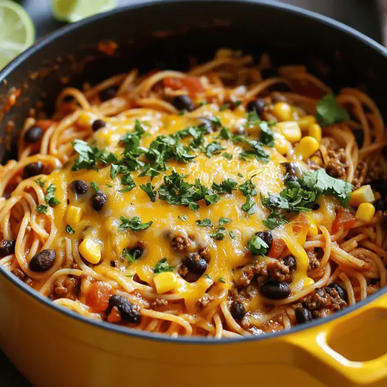 In today’s fast-paced world, finding a meal that is both quick to prepare and delicious can be a challenge, especially on busy weeknights. Enter One Pot Taco Spaghetti—a culinary delight that merges the beloved flavors of tacos with the comforting familiarity of spaghetti. This dish not only satisfies hunger but also brings a unique twist to traditional pasta meals, making it a go-to option for families and individuals alike.