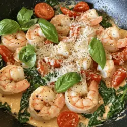 If you’re looking for a dish that encapsulates the essence of Italian cuisine while delivering rich flavors and a satisfying experience, look no further than Creamy Tuscan Garlic Shrimp. This dish is a celebration of succulent shrimp enveloped in a velvety sauce infused with garlic, fresh vegetables, and aromatic herbs. The combination of textures and flavors—juicy shrimp, creamy sauce, and vibrant greens—creates a culinary masterpiece that is both comforting and elegant.