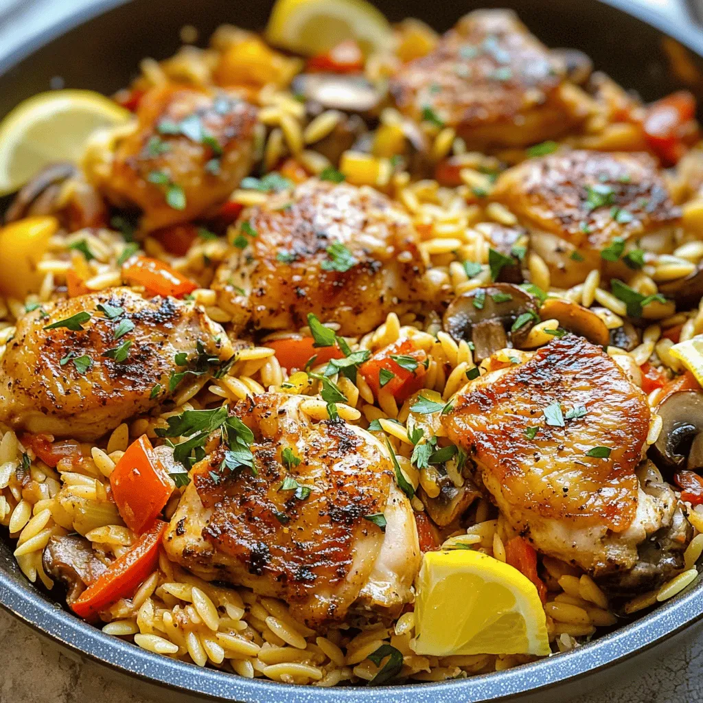 In the world of weeknight dinners, finding a recipe that balances flavor, ease, and health can sometimes feel like a daunting task. Enter Zesty Cajun Chicken Orzo, a vibrant dish that not only tantalizes your taste buds but also simplifies your cooking routine. This one-pan meal combines tender chicken thighs, hearty orzo pasta, and a medley of colorful vegetables, all infused with a delightful Cajun seasoning that brings a spicy kick to your plate. Perfect for busy families or anyone looking to spice up their dinner rotation, this recipe ensures you can serve a nutritious, satisfying meal without the fuss.