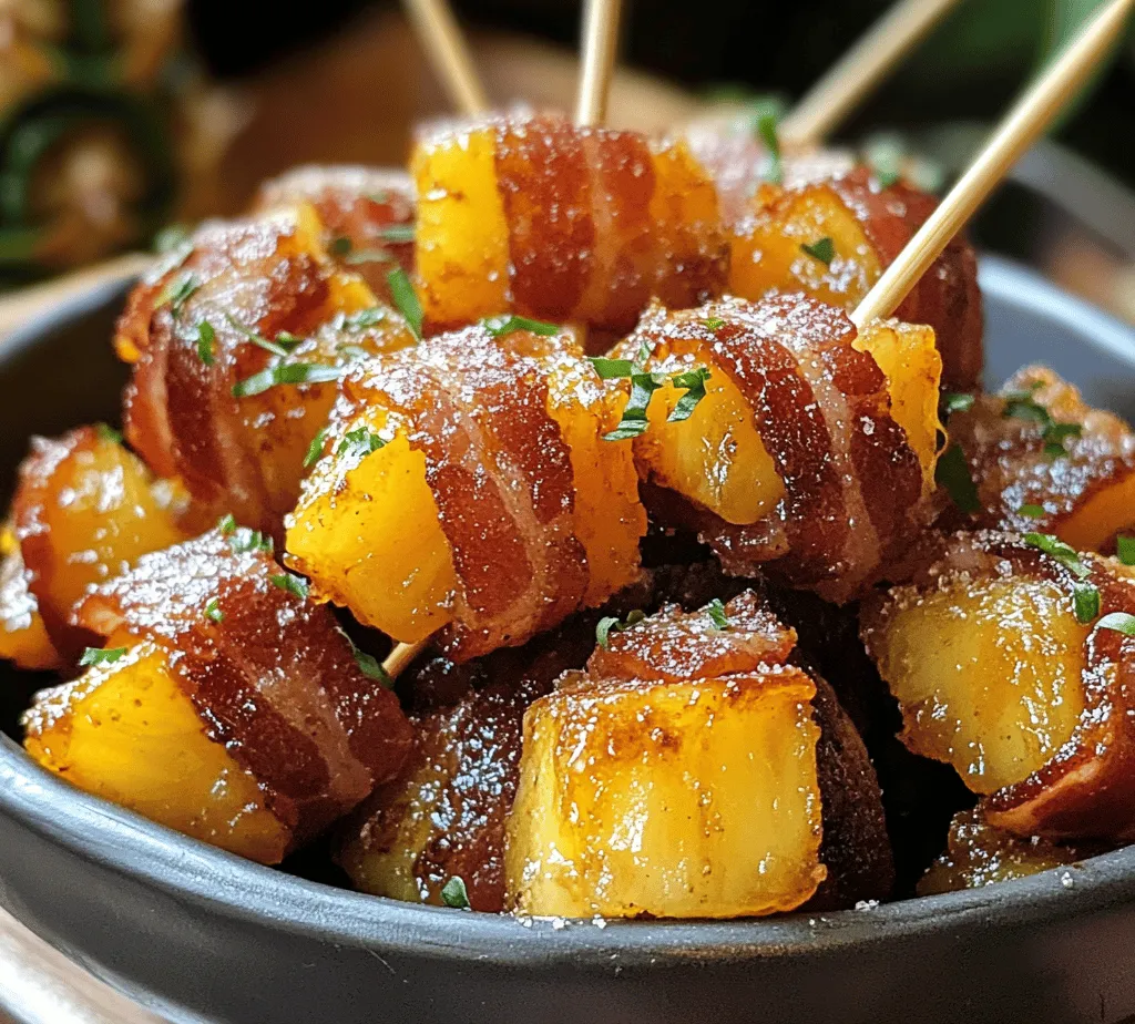 If you're searching for the ultimate appetizer that tantalizes the taste buds, look no further than the sweet and savory bacon-wrapped pineapple. This dish perfectly marries the natural sweetness of juicy pineapple with the rich, salty goodness of crispy bacon, making it an irresistible treat for any occasion. Whether you're hosting a backyard barbecue, a festive holiday gathering, or a cozy game night with friends, this delightful fusion is sure to impress your guests and leave them clamoring for more.