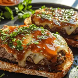 The Ultimate Patty Melt with Secret Sauce is a timeless comfort food that evokes nostalgia and satisfaction in every bite. It masterfully combines the rich flavors of juicy beef patties, melted Swiss cheese, and sweet caramelized onions, all nestled between crispy slices of rye bread. This delectable sandwich is not only easy to prepare but also perfect for family dinners, game day gatherings, or any occasion that calls for a satisfying meal. The allure of the patty melt lies in its simplicity and the harmonious blend of flavors that come together to create an unforgettable culinary experience.