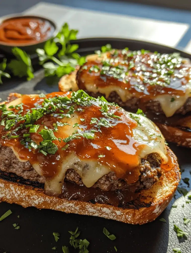 The Ultimate Patty Melt with Secret Sauce is a timeless comfort food that evokes nostalgia and satisfaction in every bite. It masterfully combines the rich flavors of juicy beef patties, melted Swiss cheese, and sweet caramelized onions, all nestled between crispy slices of rye bread. This delectable sandwich is not only easy to prepare but also perfect for family dinners, game day gatherings, or any occasion that calls for a satisfying meal. The allure of the patty melt lies in its simplicity and the harmonious blend of flavors that come together to create an unforgettable culinary experience.