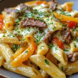 Welcome to the world of Cheesy Philly Cheesesteak Pasta Delight, where the rich, savory flavors of a classic Philly cheesesteak converge with the creamy texture of pasta. This dish is a remarkable fusion that elevates two beloved comfort foods into a single, mouthwatering experience. Whether you're looking for a quick weeknight meal, planning a special family dinner, or entertaining guests with something unique, this recipe fits the bill perfectly.