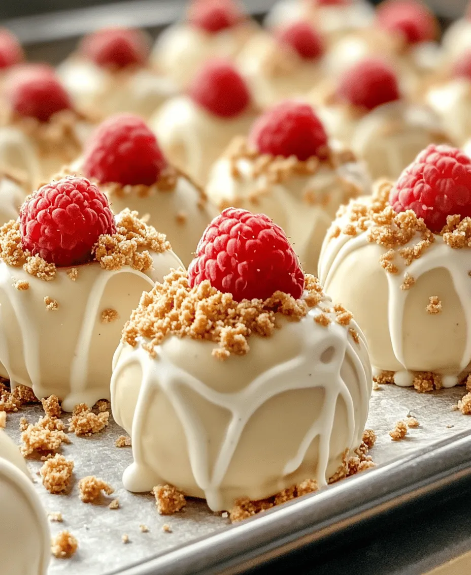 Welcome to the delightful realm of dessert recipes, where sweet treats reign supreme. Today, we’re diving into the luscious world of White Chocolate Raspberry Cheesecake Balls—a dessert that perfectly marries the creamy richness of cheesecake with the tartness of fresh raspberries and the sweet decadence of white chocolate. These bite-sized delights are not only visually appealing but also cater to a range of palates, making them a hit at parties, gatherings, or simply as a sweet indulgence after dinner.