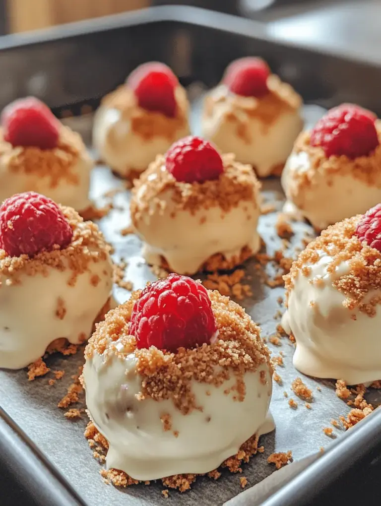 Welcome to the delightful realm of dessert recipes, where sweet treats reign supreme. Today, we’re diving into the luscious world of White Chocolate Raspberry Cheesecake Balls—a dessert that perfectly marries the creamy richness of cheesecake with the tartness of fresh raspberries and the sweet decadence of white chocolate. These bite-sized delights are not only visually appealing but also cater to a range of palates, making them a hit at parties, gatherings, or simply as a sweet indulgence after dinner.