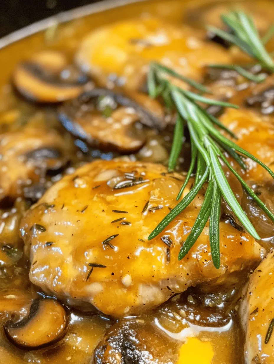 If you're seeking a dinner recipe that combines simplicity with gourmet appeal, look no further than Skillet Rosemary Chicken with Portabella Mushrooms. This dish features tender, juicy chicken thighs enriched with the earthy flavors of portabella mushrooms and the aromatic essence of fresh rosemary. It's not just a meal; it's an experience that transforms a regular evening into a culinary celebration.