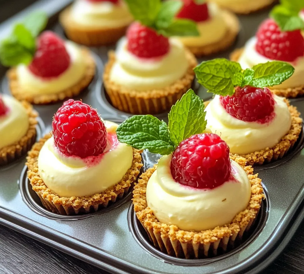 Fresh raspberries serve as the star ingredient in this recipe. Their vibrant color and tart flavor not only enhance the visual appeal of the bites but also provide a refreshing contrast to the creamy filling. When selecting raspberries, look for plump, juicy berries that are deep red in color. Fresh raspberries are crucial for achieving the right balance of sweetness and acidity in the dessert, elevating the overall flavor profile. Their natural juiciness will also lend a delightful burst of flavor in every bite.