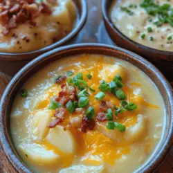 To achieve the perfect base for your Classic Old Fashioned Loaded Potato Soup, the way you cook your potatoes is crucial. Start by peeling and dicing your potatoes into uniform pieces, about one-inch cubes. This ensures that they cook evenly. You can choose to boil or simmer your potatoes, both of which are effective methods for achieving optimal tenderness.